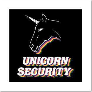 unicorn security funny unicorn bouncer, Posters and Art